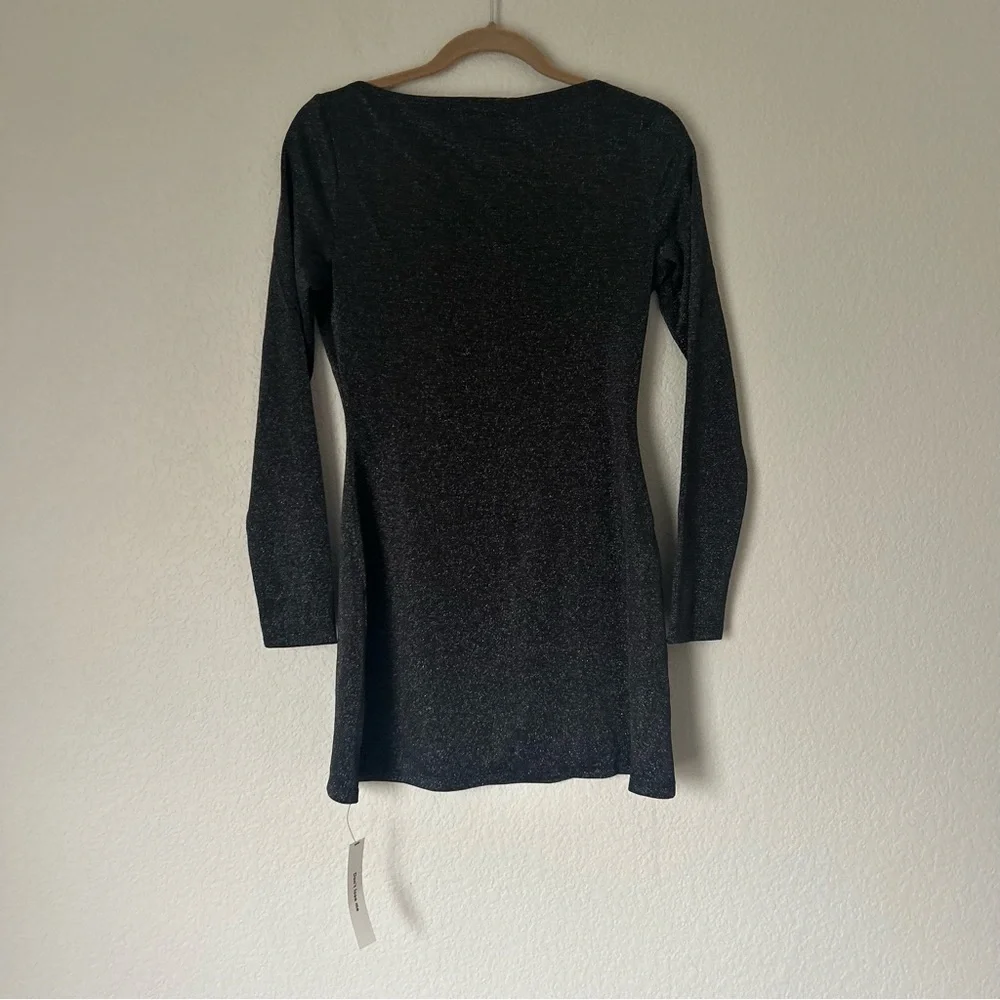 NWT Reformation Jaelynn Knit Dress in Black Sparkle - Picture 6 of 6